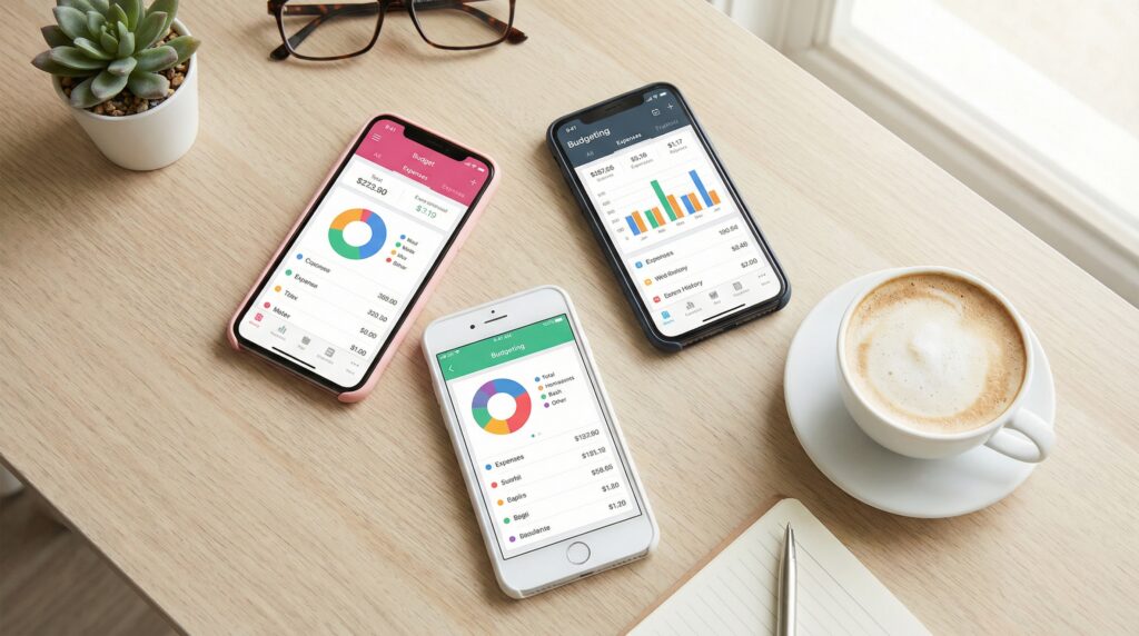 Multiple smartphone screens displaying money-making apps