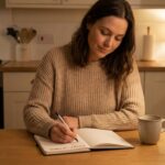 Person budgeting at their kitchen table
