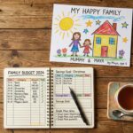 Organised budget planner with notes and financial tracking