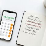 Smartphone calculator showing financial calculations and budgeting math